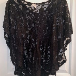 Black lace shirt